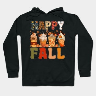 Happy Fall Y'all Autumn Halloween Pumpkin Spice Latte Hoodie